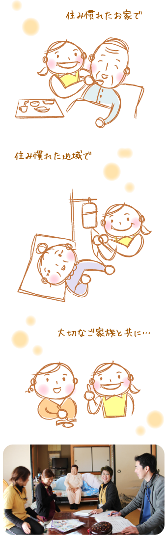 住み慣れたお家で住み慣れた地域で大切なご家族と共に…